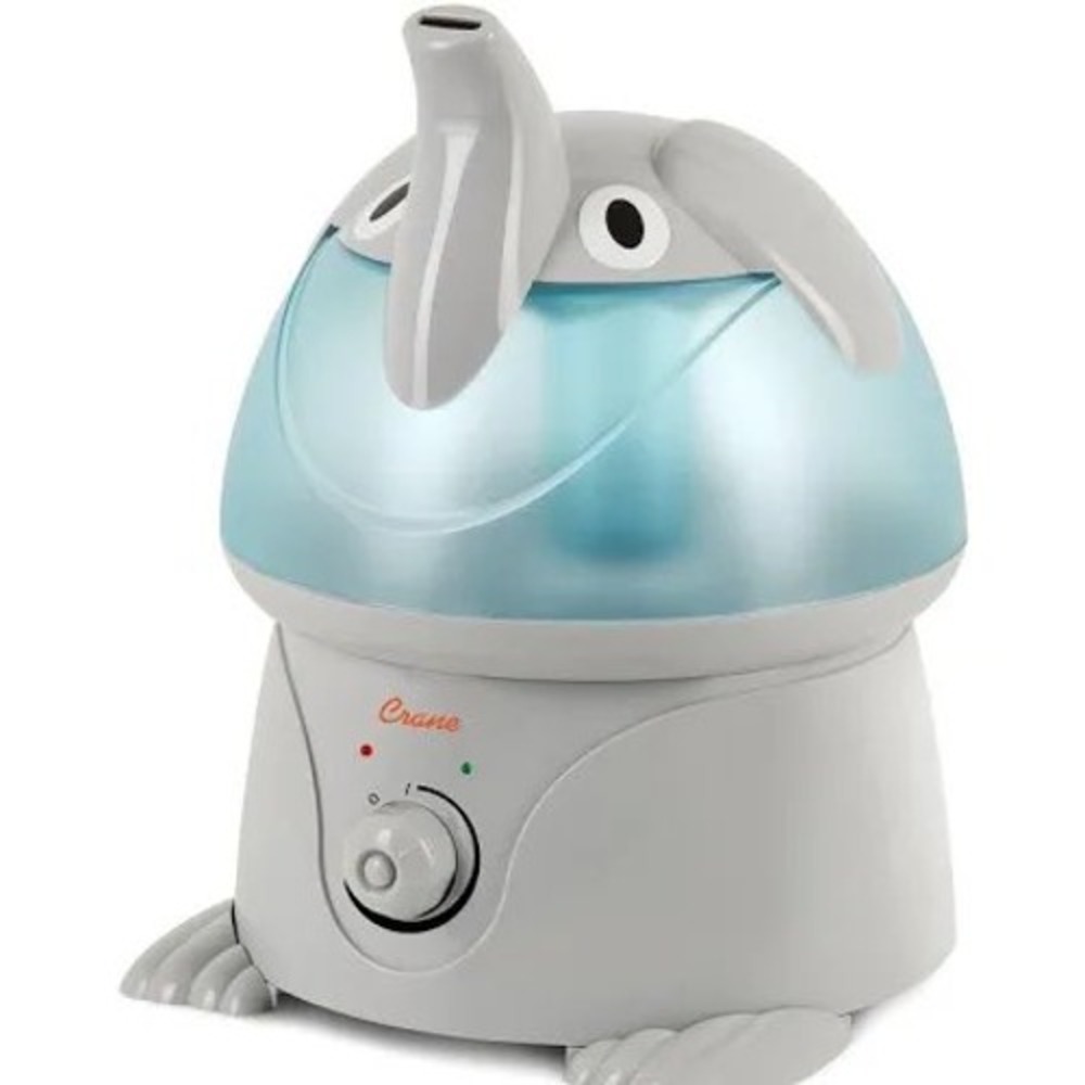 Crane Humidifier Kids 1 Gallon Grey Excellent Elephant Cool Mist EE-3191